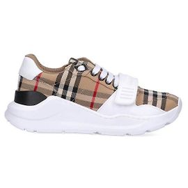 Burberry Sneakers Vintage in Camoscio e Pelle a Quadri
