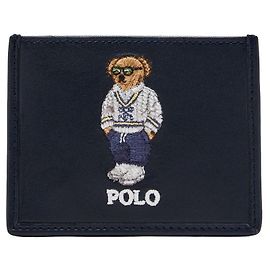 Ralph Lauren Kartenetui Navy mit besticktem Bären-Logo