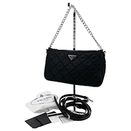 Prada Re-Nylon gesteppte Crossbody-Tasche mit Dreiecks-Logo