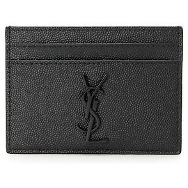 Saint Laurent Monogram Card Holder Black
