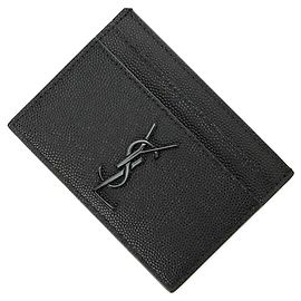 Saint Laurent Black Monogram Card Holder