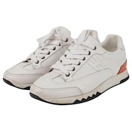 Sneakers Trail Hermès in pelle argentata