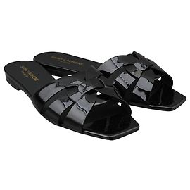 Saint Laurent Sandali bassi Tribute in vernice