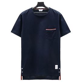 Thom Browne T-Shirt aus mittelschwerem Jersey-Baumwolle mit Taschenbesatz