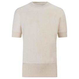Maison Martin Margiela Signature Stitch Strick-T-Shirt mit kurzen Ärmeln