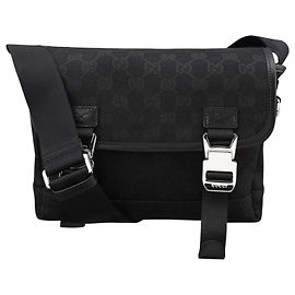 Gucci Kleine Crossbody-Tasche aus Canvas Schwarz