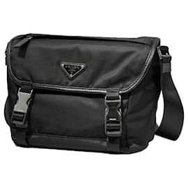 Borsa a tracolla in pelle Saffiano e Re-Nylon - Prada