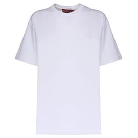 T-Shirt aus Baumwolljersey mit besticktem Pferdegebiss - Gucci