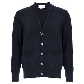 Thom Browne Cotton Relaxed Fit V-Neck Cardigan