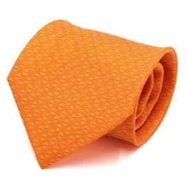 Silk Tie in Orange Color - Hermès