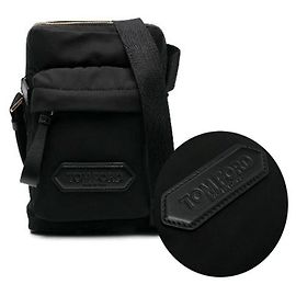 Tom Ford Borsa a tracolla messenger in nylon riciclato Nero Autentica
