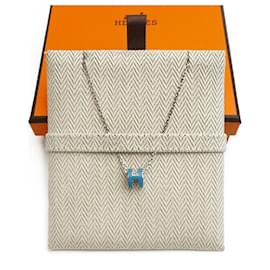 Pop Ash Necklace Silver Blue Jean Mini Full Set - Hermès