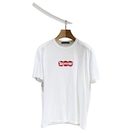 Supreme Logo White Kurzarm T-Shirt - Louis Vuitton