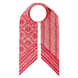Foulard in seta monogramma floreale - Tory Burch