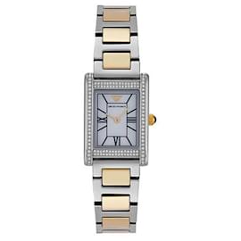 Armani Orologio in metallo quadrato da donna Genni in madreperla