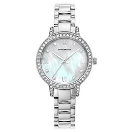 Armani Orologio in metallo da donna Cleo Mother of Pearl