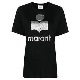 Isabel Marant Camiseta de lino Etoile Zewel Logo
