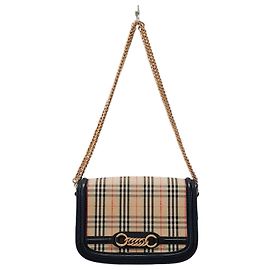 Burberry Check Link Chain Schultertasche