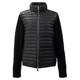 Chaqueta cardigan de lana acolchada con cremallera Tricot Logo - Moncler