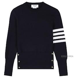 Thom Browne Stitch Strickpullover schwarz Damen