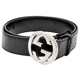 Gucci Shimaline Gürtel Schwarz Leder
