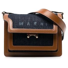 Logo Denim Mini Trunk Tasche - Marni