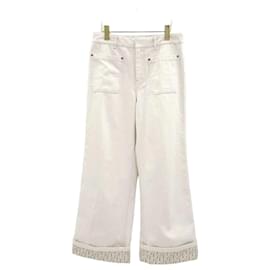 Oblique Flare Jeans aus Baumwolldenim in Ecru - Dior