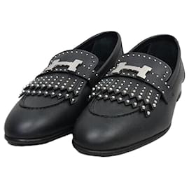 Royal Studded Loafer Black Silver - Hermès