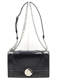 Borsa a tracolla e crossbody Diorama CD con patta in vernice nera