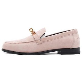 Hermès Mocassini da donna Destin Gold in camoscio rosa