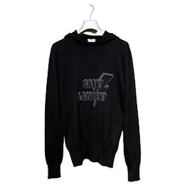 Strickjacke mit Kapuze Schwarz Herren - Saint Laurent