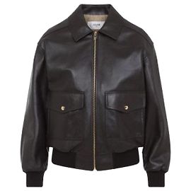 Céline Lockere Aviator-Blousonjacke aus weichem Lammleder