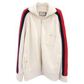 Gucci Strick-Bomber aus Wolle und Kaschmir mit Reißverschluss