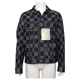 Louis Vuitton Giacca in denim Damier Distorted da uomo