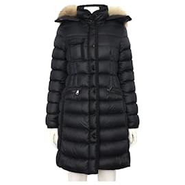 Moncler Chaqueta larga de plumón Herminer negro mate para mujer