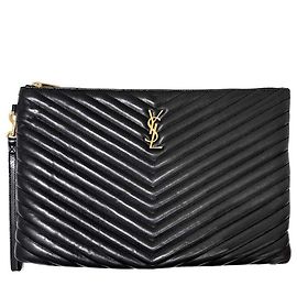 Saint Laurent Clutch Chevron Large