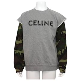 Herren Sweatshirt aus Baumwolle in Khaki - Céline