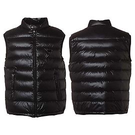 Prada Gilet imbottito in piumino d'oca con logo triangolare da uomo Autentico