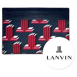Lanvin Tarjetero Monograma para mujer Navy JLTE Auténtico