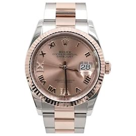Rolex Datejust Unisex-Uhr in Everose-Gold-Kombination mit Diamanten