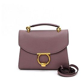 Salvatore Ferragamo Saco Tote e de Ombro Margo Gancini em Tom Ouro Rosa Cinder