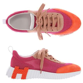 Bouncing Velvet Sneaker für Damen Pink Orange - Hermès