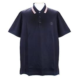 Striped Collar Cotton Pique Polo Shirt stamp: - Burberry