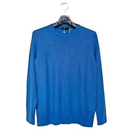 Loro Piana Blauer Rundstrick aus Kaschmir