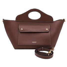 Burberry Mini borsa tote e borsa a tracolla in pelle morbida con tasca