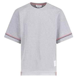 Thom Browne Baumwolle Rugby T-Shirt mit kurzen Ärmeln