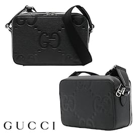 Gucci Sac crossbody GG Jumbo en cuir pour homme Noir