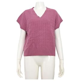 Rose Aphrodite Logo Strickweste V-Neck für Damen - Hermès