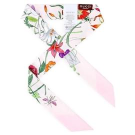 Sciarpa di seta con stampa floreale (Light Pink) - Gucci