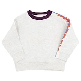 Graues Fleece-Sweatshirt mit Logo für Babys und Kinder - Burberry